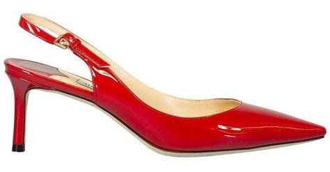 Red Patent Leather Slingbacks 